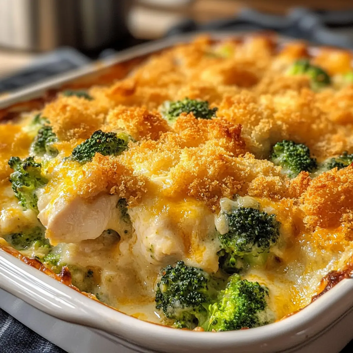 Cremiger Hähnchen-Brokkoli-Auflauf