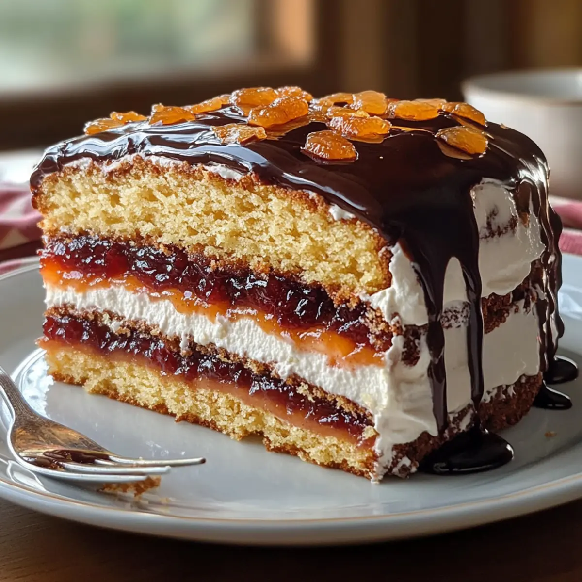 Delicious layer cake without baking
