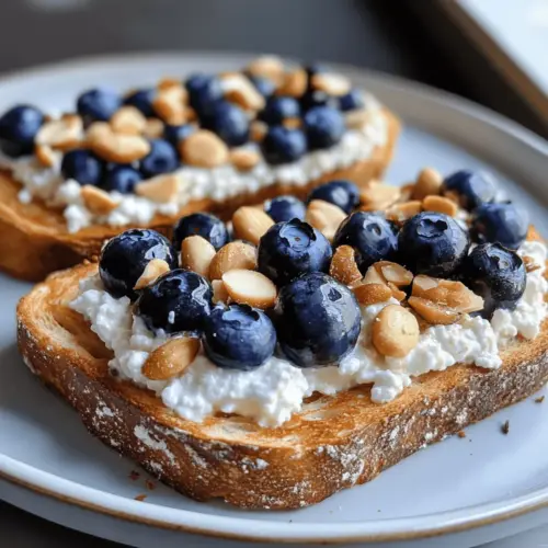 Luftfritteuse Heidelbeer Quark Toast Rezept