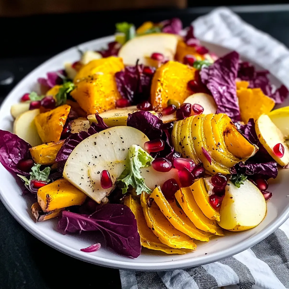 Bunter Herbstsalat in allen wunderbaren Farben des Herbstes