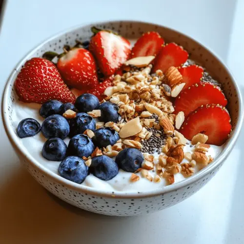 Griechischer Joghurt Protein Bowl (Low-Carb) Rezept Zutaten: - 200 g griechischer Joghurt - 30 g Proteinpulver (Vanille oder Natur) - 50 g Beeren (Blaubeeren, Himbeeren oder Erdbeeren) - 10 g Chiasamen - 10 g Nüsse oder Samen (Mandeln, Walnüsse oder Sonnenblumenkerne) - 1 EL Honig oder ein Süßstoff nach Wahl (optional) - Zimt (zum Bestreuen, optional) Anleitung: 1. Griechischen Joghurt in eine Schüssel geben. 2. Das Proteinpulver gut unter den Joghurt rühren. 3. Beeren hinzufügen und vorsichtig unterheben. 4. Chiasamen und Nüsse oder Samen darüber streuen. 5. Nach Belieben mit Honig oder Süßstoff süßen. 6. Mit Zimt bestreuen, falls gewünscht. 7. Sofort servieren und genießen!