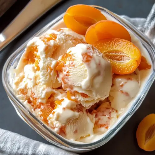 Italienisches Aprikosen-Joghurteis