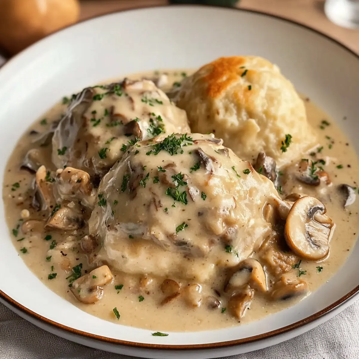 Omas Rahmschwammerl mit Semmelknödel