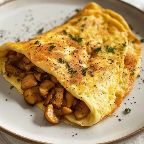 Omelett mit Pfifferlingen