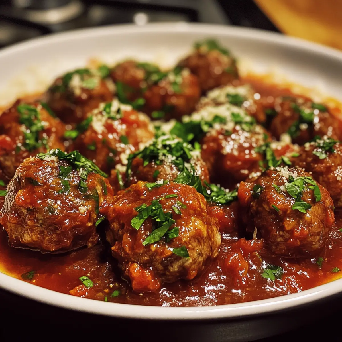 Zarte Rotwein geschmorte Fleischbällchen: Ein herzhaftes Vergnügen