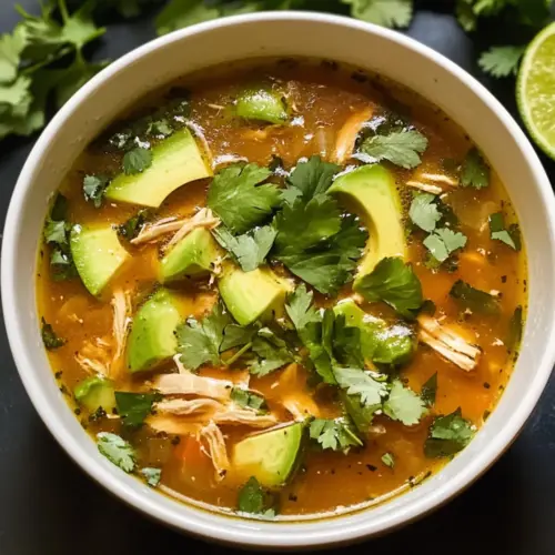 Hühnchen Avocado Limette Suppe im Crockpot