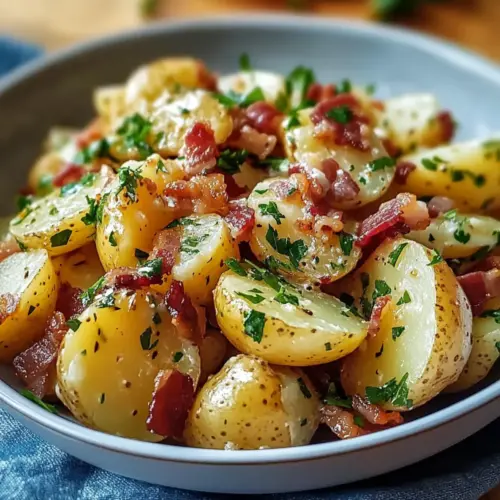 wärmer deutscher Kartoffelsalat