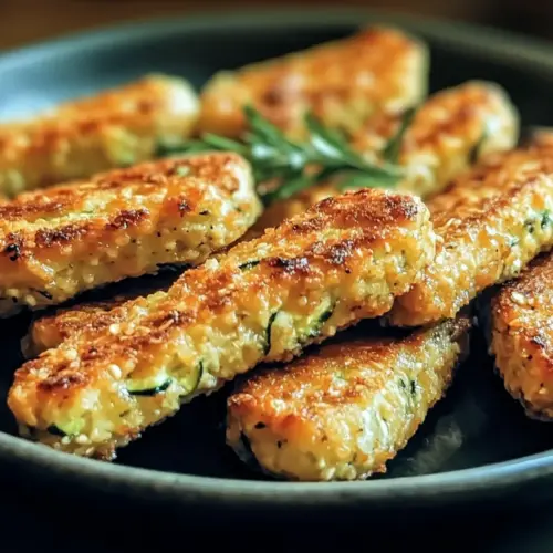 Vegane Zucchini- und Haferflockenstäbchen für knusprigen Genuss