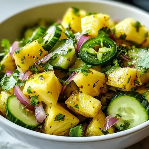 Ananassalat mit Gurke