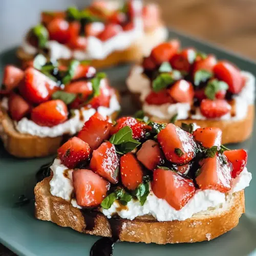 Erdbeer-Ricotta-Bruschetta