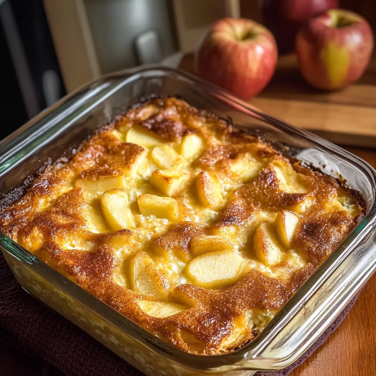 Apfel-Zimt-Hüttenkäse-Auflauf