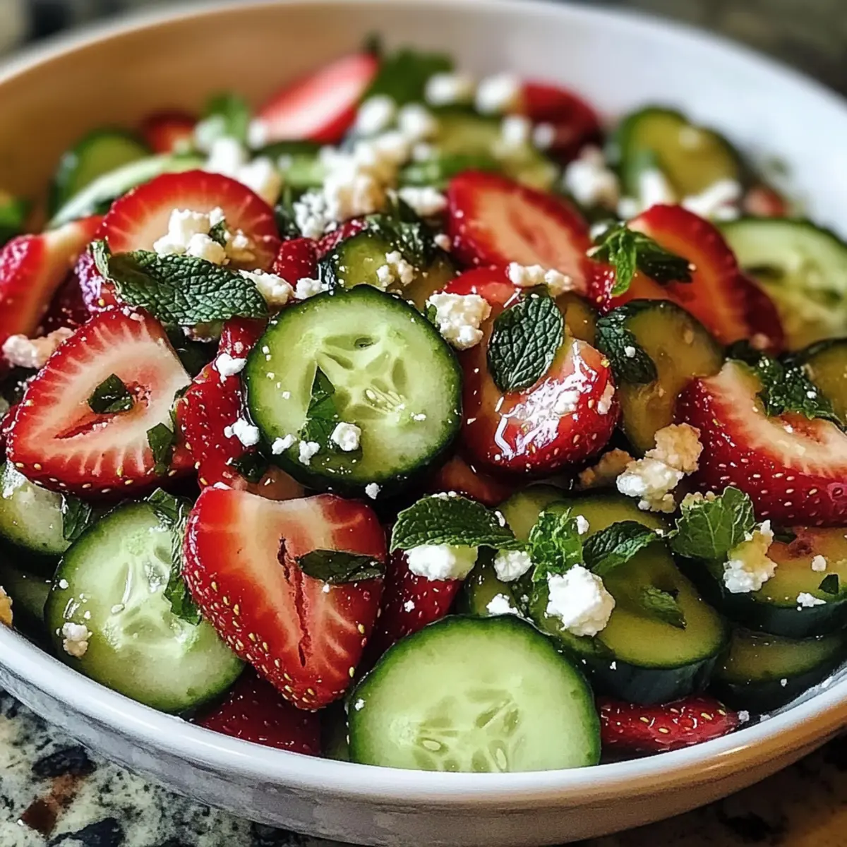 Gurken-Erdbeersalat