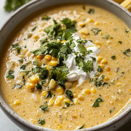Mexikanische Straßenmais-Suppe