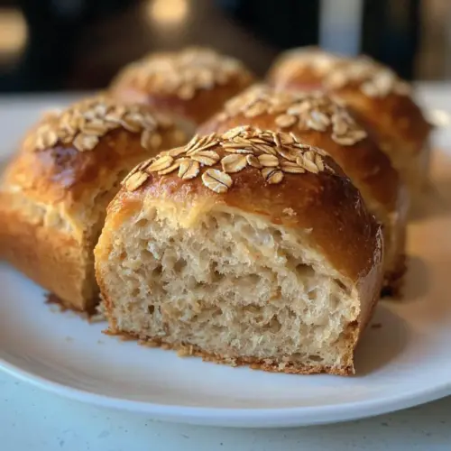 Haferflocken-Melasse-Brötchen