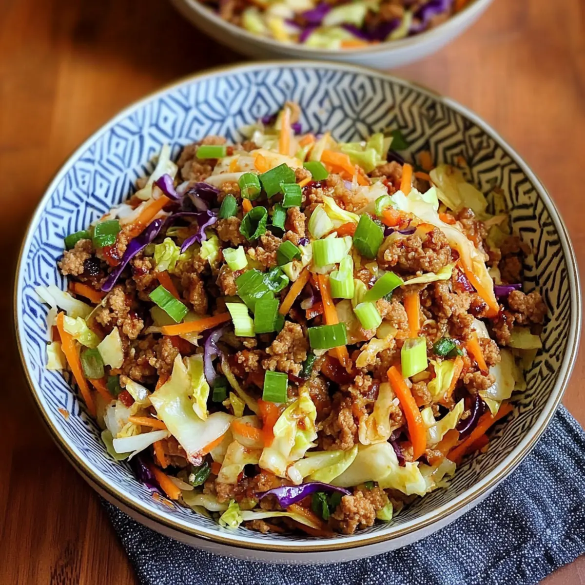 Veganer Eierrolle in einer Schüssel