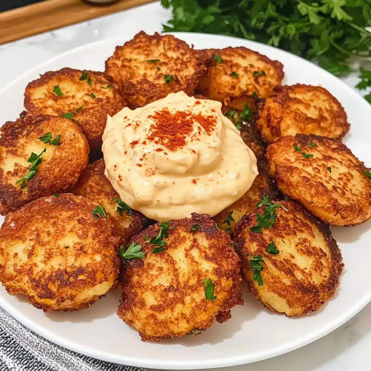 Klassische spanische Kartoffelküchlein