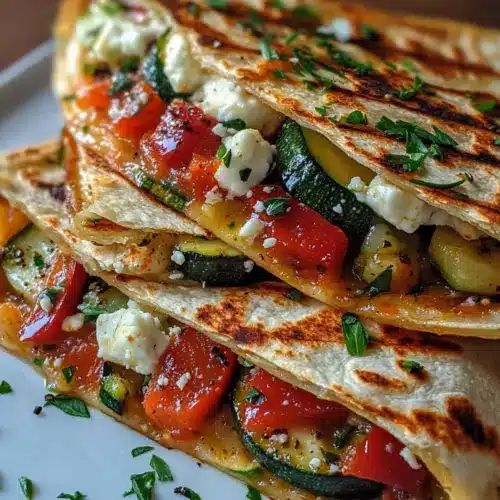Gegrillte mediterrane Gemüse-Quesadillas