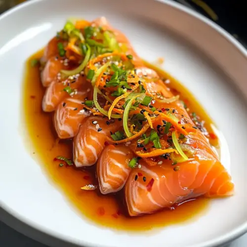 Scharfer Lachs Crudo & Karotten